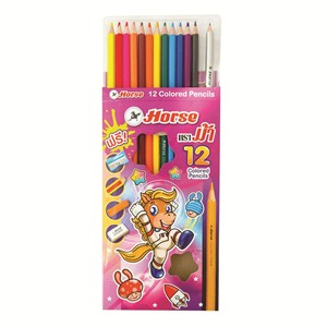 Picture of ตราม้า ดินสอสีไม้ยาว 12สี รุ่น Brilliant Colors