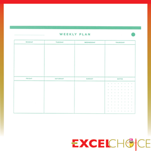 Picture of ตราช้าง กระดาษโน้ตกาวในตัว บันทึกรายสัปดาห์ WEEKLY PLAN เขียว 14*10ซม.