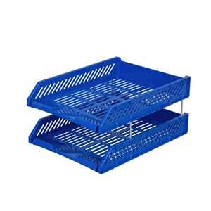 Picture of ตราช้าง ถาดเอกสารพลาสติก 2ชั้น น้ำเงิน Document Tray
