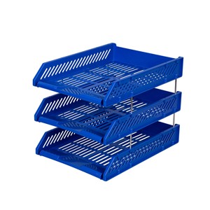 Picture of ตราช้าง ถาดเอกสารพลาสติก 3ชั้น น้ำเงิน Document Tray