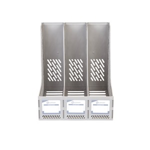 Picture of ตราช้าง กล่องเอกสารพลาสติก 3ช่อง เทา Magazine Holder
