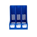 Picture of ตราช้าง กล่องเอกสารพลาสติก 3ช่อง น้ำเงิน Magazine Holder
