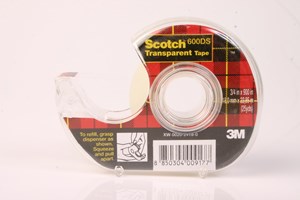 Picture of สก๊อตช์ เทปใส พร้อมที่ตัด 600-DS, 3/4"x25 หลา
