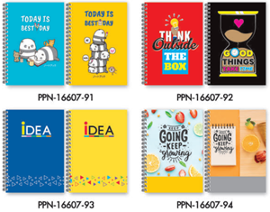 Picture of สมุดปกพีพีริมห่วงเม้งฮั้ว 70g 16/60แผ่น PPN-16607