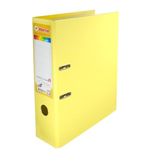 Picture of ตราม้า แฟ้มสันกว้าง 3 นิ้ว สีพาสเทล F/C H-801 เหลืองพาสเทล