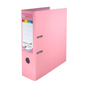 Picture of ตราม้า แฟ้มสันกว้าง 3 นิ้ว สีพาสเทล F/C H-801 ชมพูพาสเทล