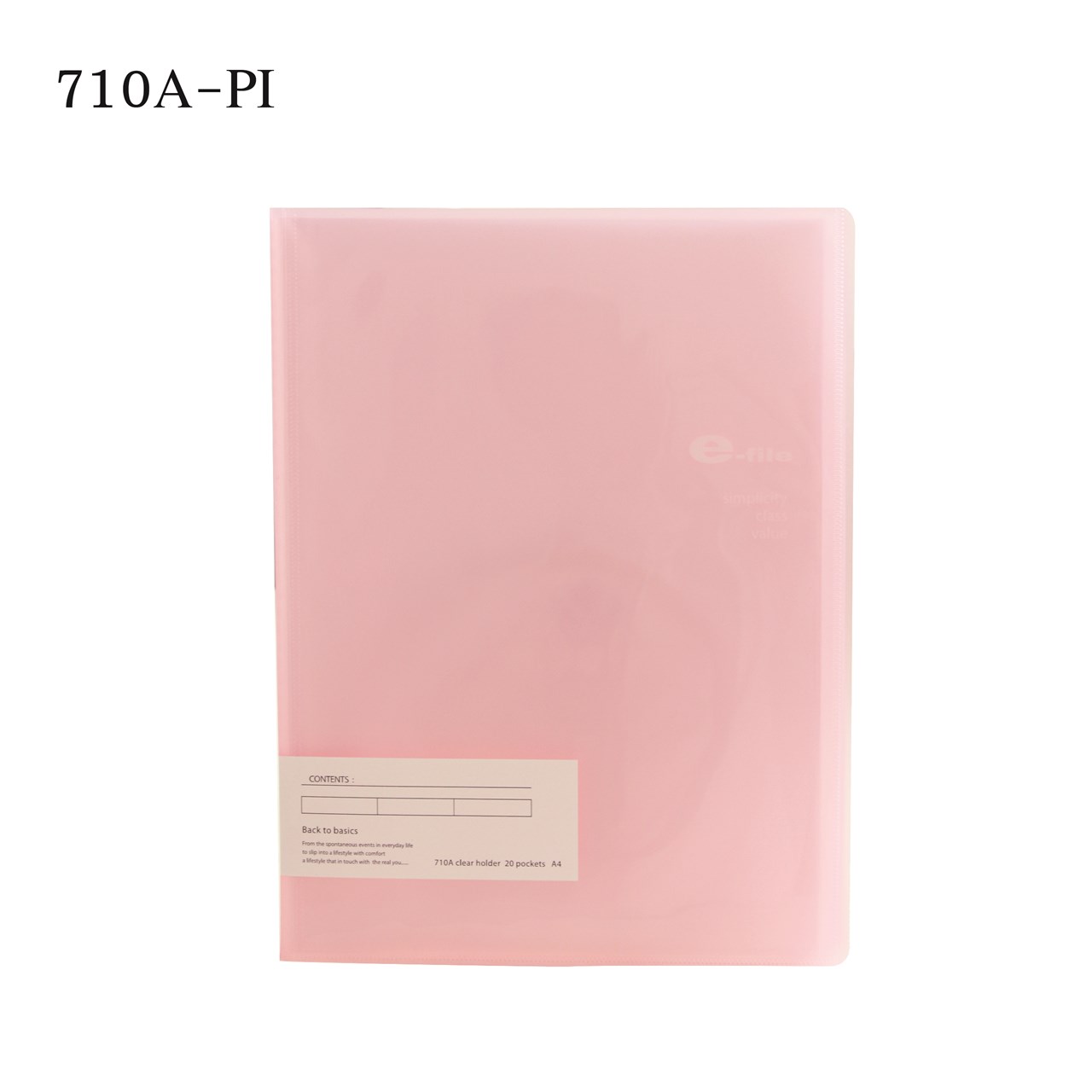 Picture of แฟ้มโฮลเดอร์ 20 ซอง ปกสอด  e-file710A-PI