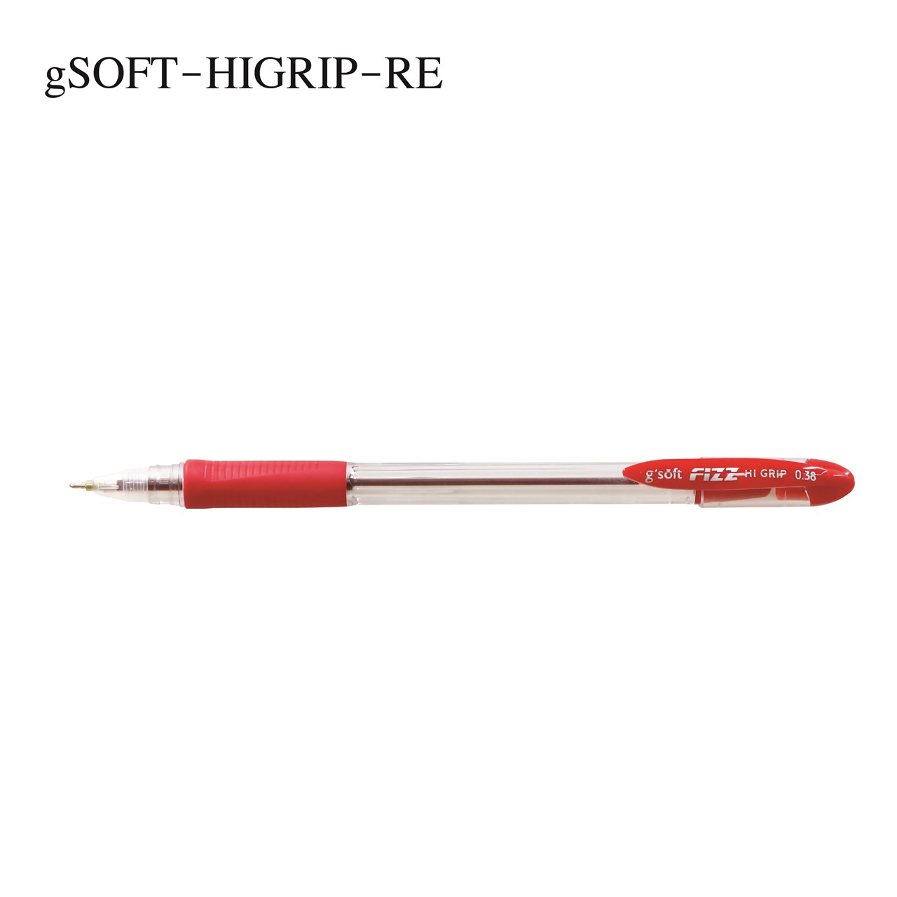 Picture of ปากกาลูกลื่นเจล g'SOFT HI-GRIP 0.38 แดง