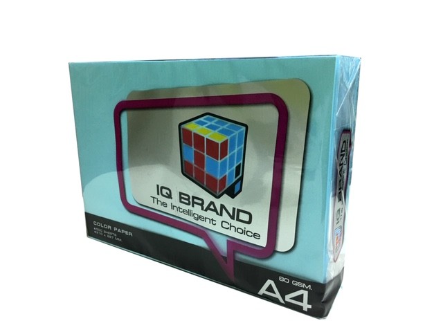 Picture of กระดาษสีถ่ายเอกสาร IQ Brand สีฟ้าเข้ม