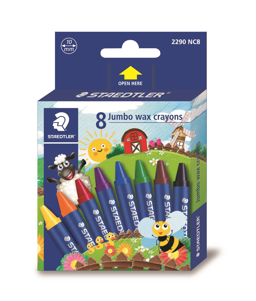 Picture of สเต็ดเล่อร์ (Staedtler) สีเทียน 2290 นอริส JUMBO 8 สี