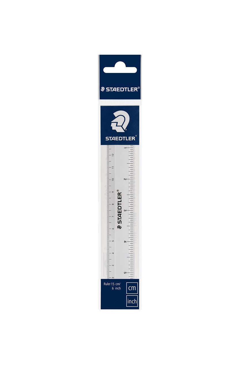 Picture of สเต็ดเล่อร์ (Staedtler) ไม้บรรทัด สีใส 15ซม. (cm.) (ในถุงOPP)