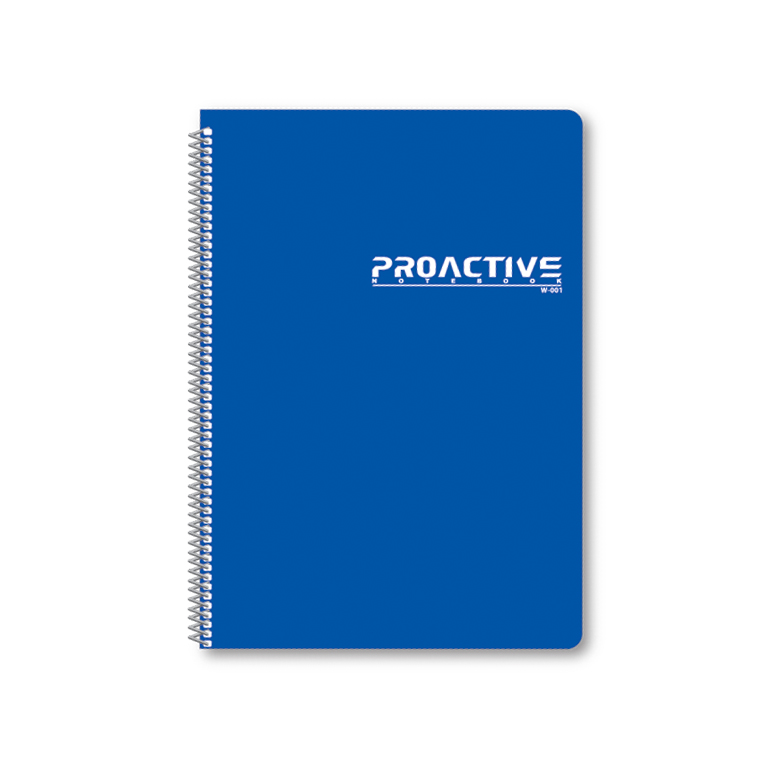 Picture of สมุดริมลวด ปกพีพี ตราช้าง W-001 สีน้ำเงิน (1x10)
