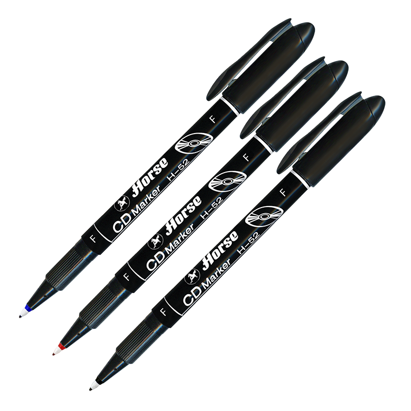 Picture of ปากกา O.H.P. CD-PEN ตราม้า ลบไม่ได้ #H-52 F น้ำเงิน