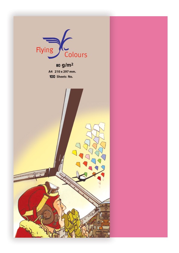 Picture of กระดาษสีถ่ายเอกสารฟลายอิ้ง (Flying) Colours No.26 สีชมพูพาสเทล (100 แผ่น)
