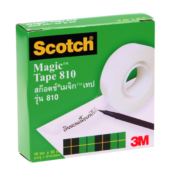 Picture of สก๊อตช์ เทปขุ่น # 810 เมจิก เทป 3/4" x 36 หลา