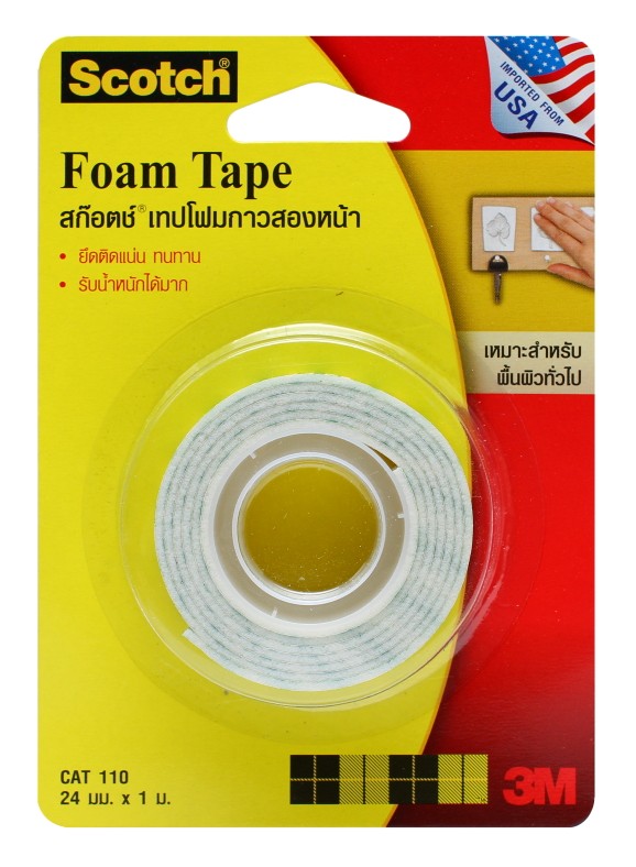 Picture of สก๊อตช์ เทปโฟมกาว 2 หน้า CAT 110, 24 มม. X 1 ม.