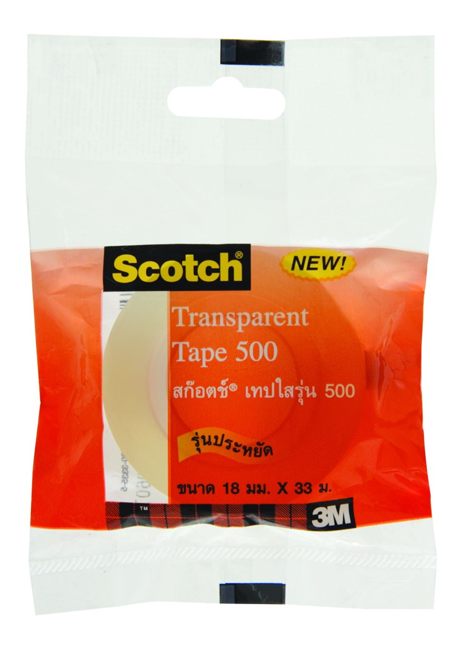Picture of สก๊อตช์ เทปใส # 500, 3/4" x 36 หลา แกนเล็ก, 8 ม้วน (ถุง)