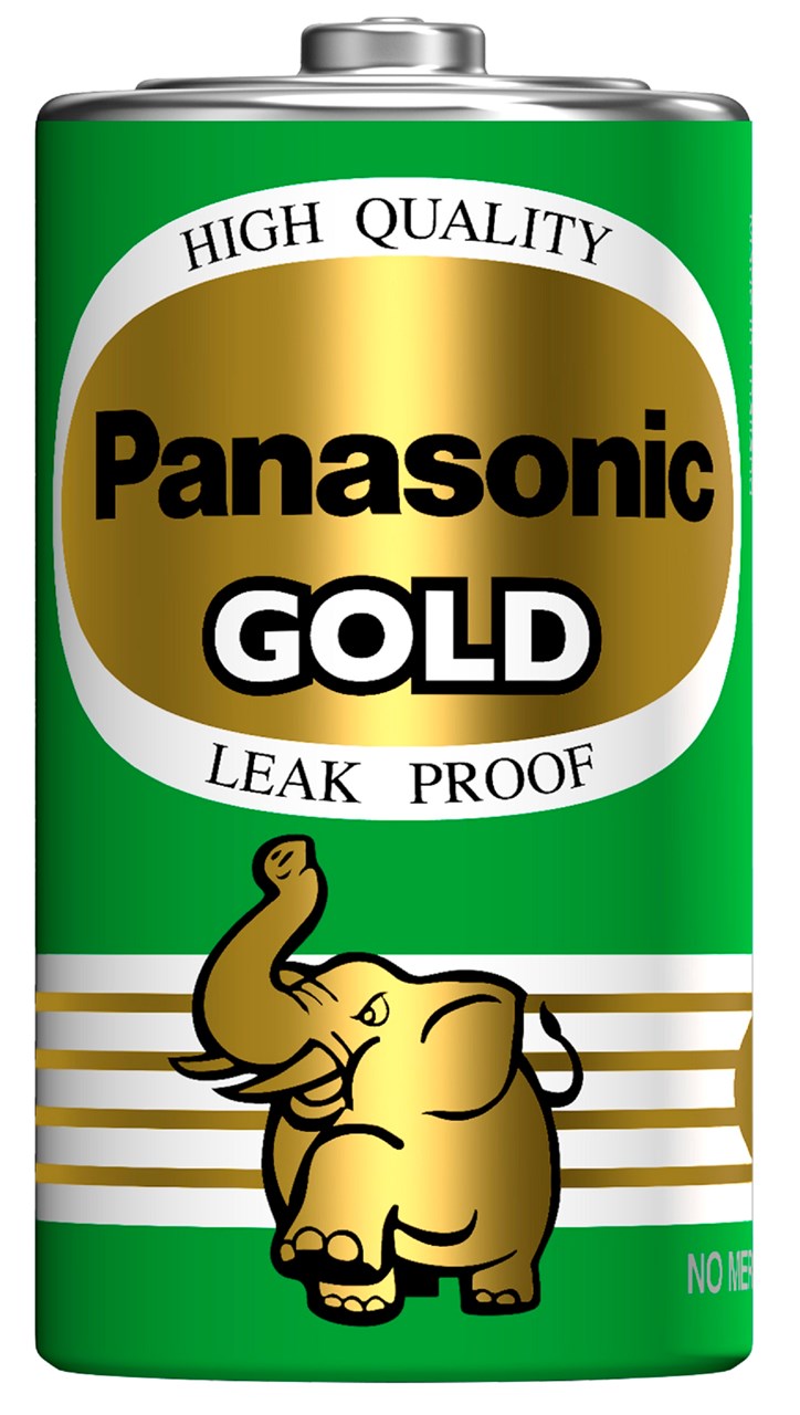 Picture of ถ่านไฟฉาย Panasonic โกลด์ (ก้อนเขียว/ทอง) D UM-1SP (2 ก้อน,12แพ็ค)