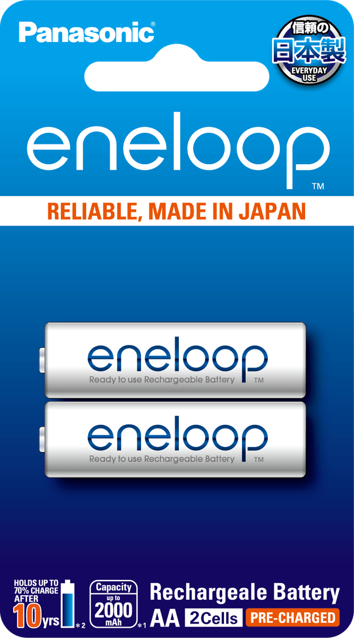 Picture of ถ่านชาร์จ  Panasonic Eneloop  AA  2000 mAh  (2 ก้อน)
