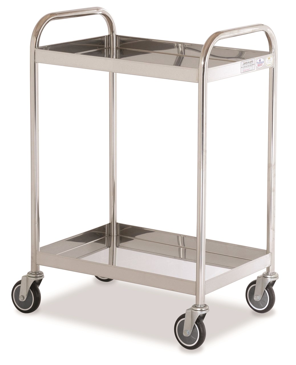 Picture of รถเข็นสแตนเลส 2 ชั้น,ล้อยาง, ST2-5007S, 81x51x88.5 ซม., 200 กก.