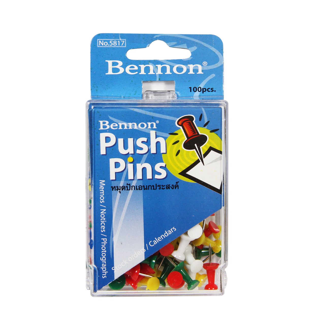 Picture of หมุด Push Pins เบนน่อน (BENNON) 5817 (ทึบ)