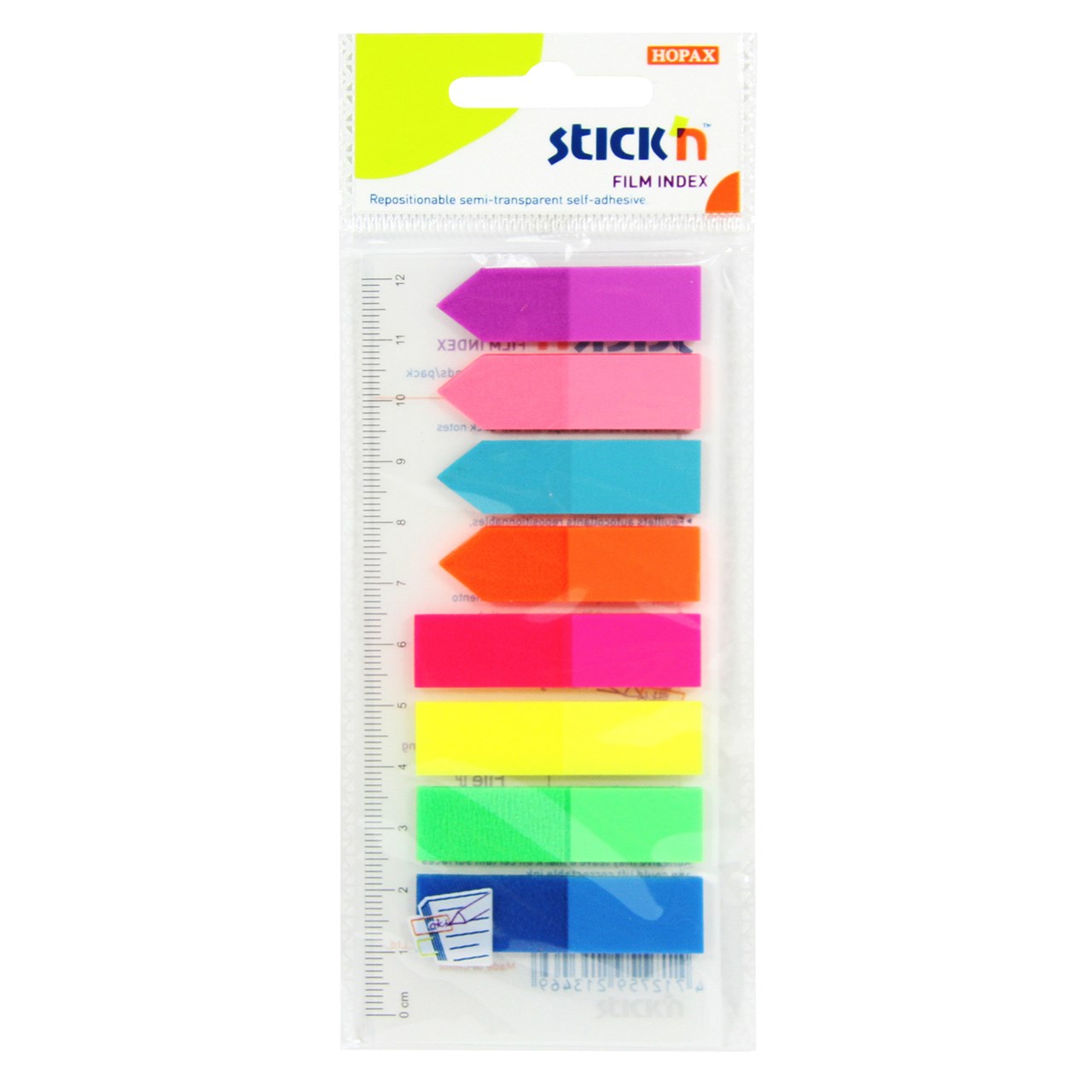 Picture of สติ๊ก'เอ็น 21346, 4.5 x 1.2 ซม. นีออน 8 สี/แพ็ค ฟิล์มดัชนี 25 แผ่น/สี