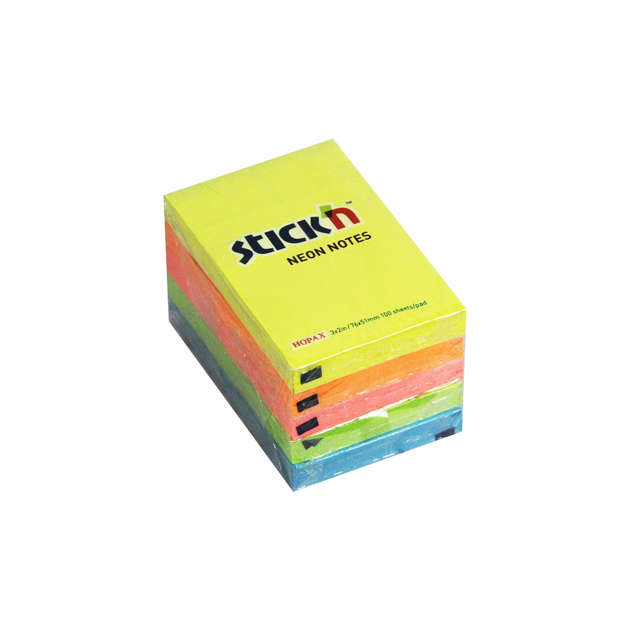 Picture of สติ๊ก'เอ็น 3" x 2" คละสีนีออน (4+1) กระดาษโน้ต