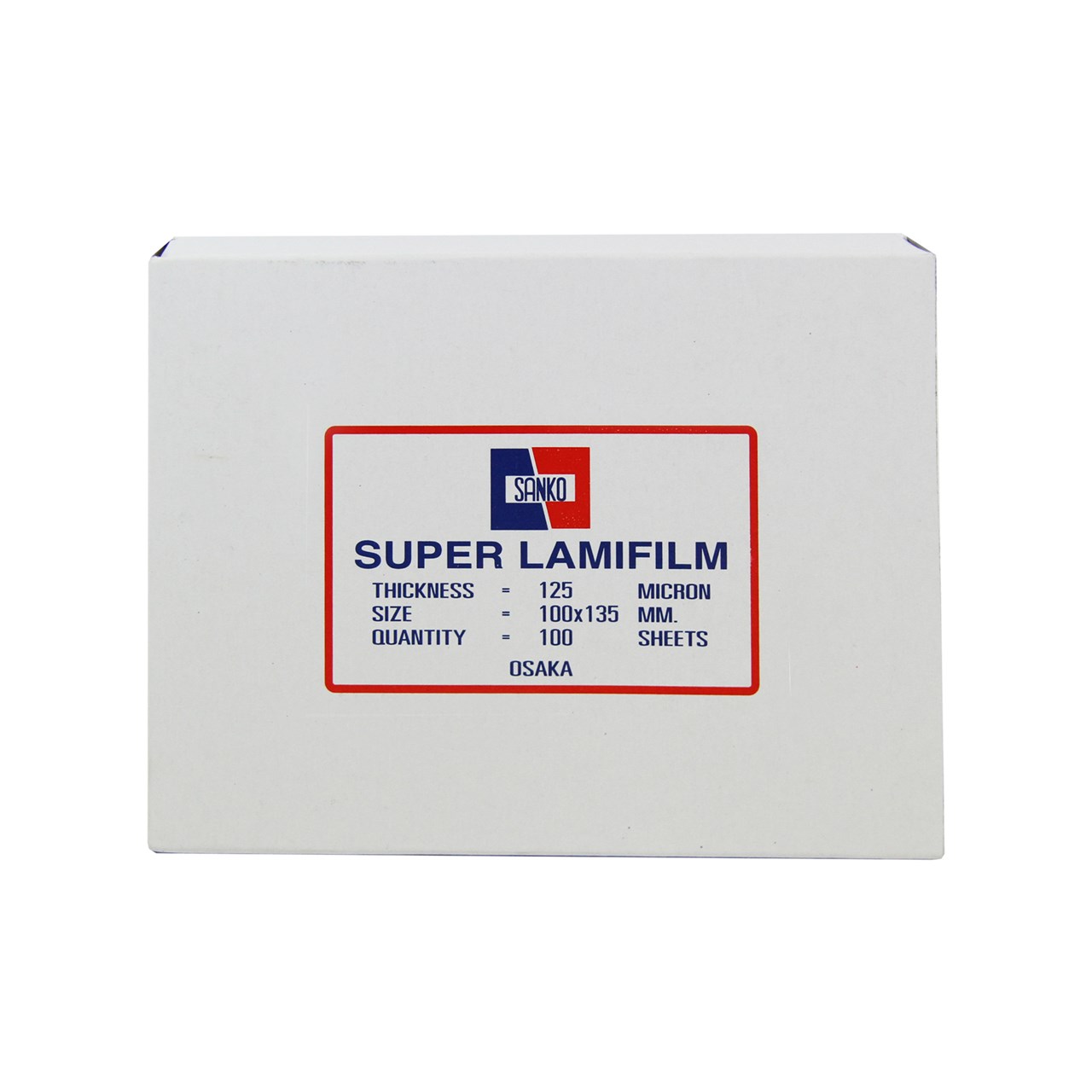 Picture of พลาสติกเคลือบบัตร แซนโก้ 125 ไมครอน, 100 x 135 มม., 100 แผ่น