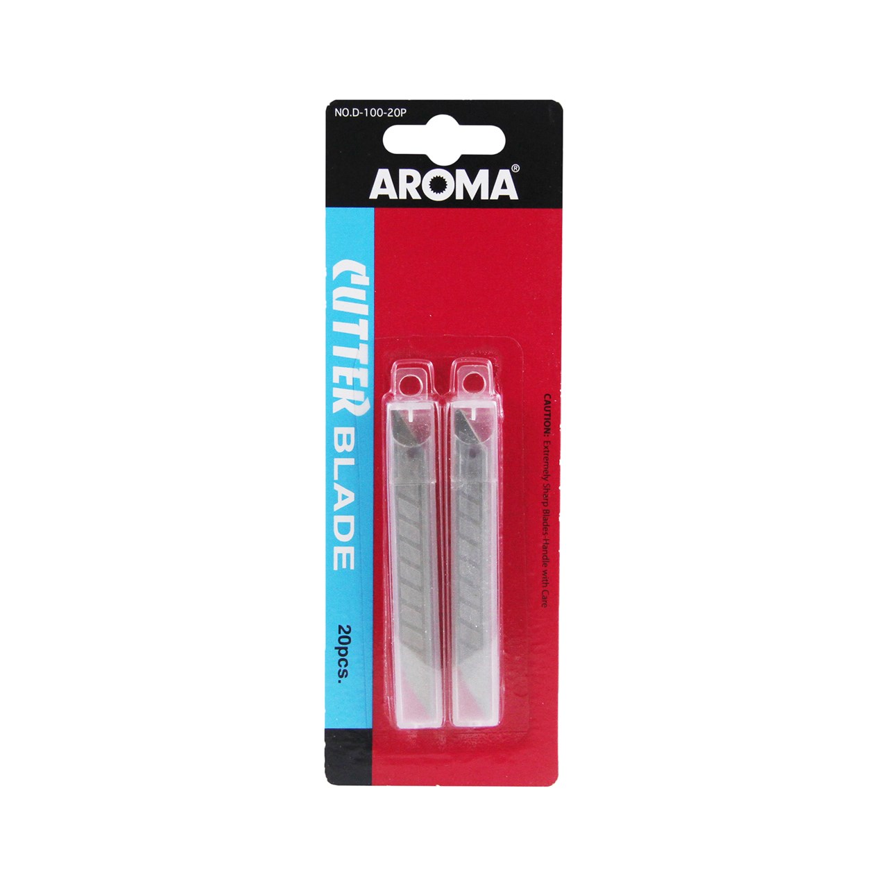 Picture of ใบมีดคัตเตอร์ อโรม่า (AROMA) D-100-20P (20 ใบ) 9 มม. 30 องศา