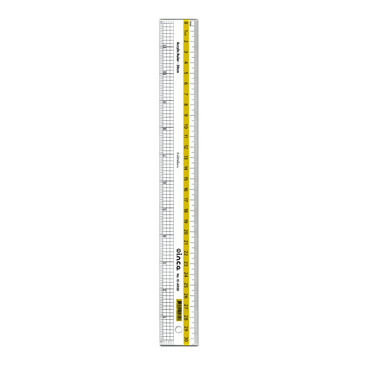 Picture of ไม้บรรทัดอะคริลิค อินคา (INCA), 12นิ้ว (30ซม.), IC-AR30