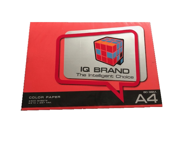 Picture of กระดาษสีถ่ายเอกสาร IQ แดง Red, 80 แกรม A4  (500 แผ่น)