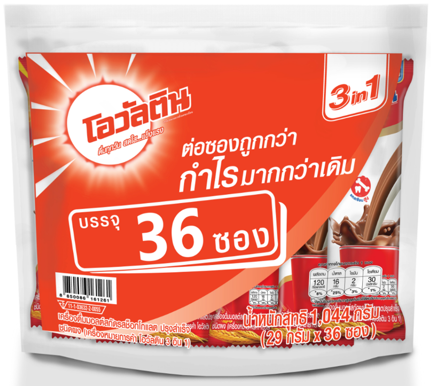 Picture of โอวัลติน 3 In 1, 29 กรัม, 33 ซอง