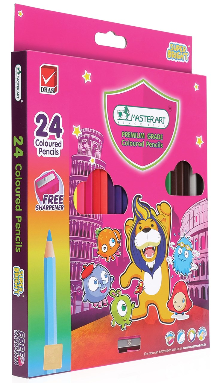 Picture of Master Art มาสเตอร์อาร์ต ดินสอสีแท่งยาว 24สี ซุปเปอร์ไบรท์