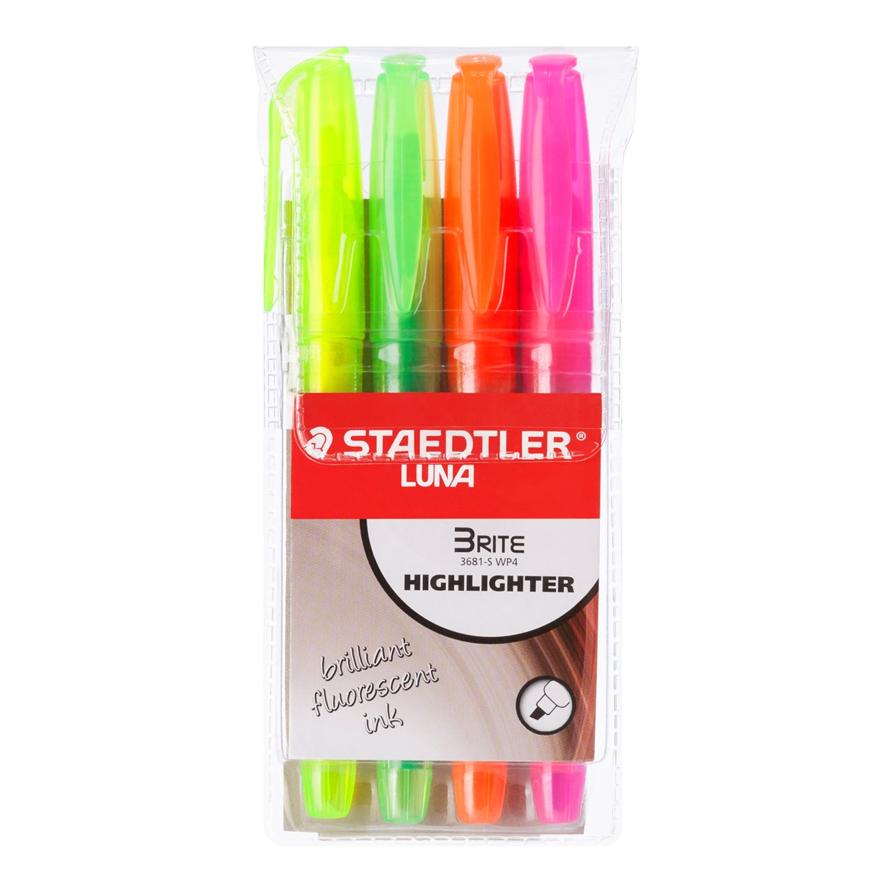 Picture of ปากกาเน้นข้อความ สเต็ดเล่อร์ (Staedtler) ลูน่า 3681 4สี 4ด้าม