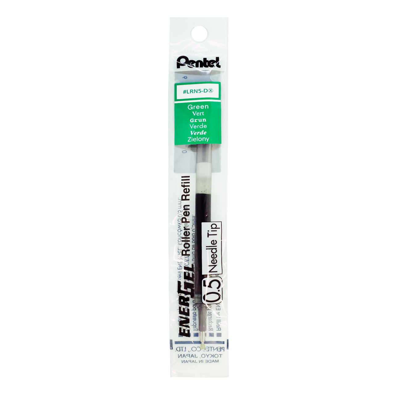 Picture of ไส้ปากกาหัวเข็ม เพนเทล (Pentel) ENERGEL LRN-5 สีเขียว