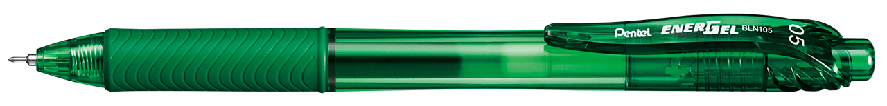 Picture of ปากกาหมึกเจลหัวเข็ม แบบกด เพนเทล (Pentel) Energel X BLN105 สีเขียว