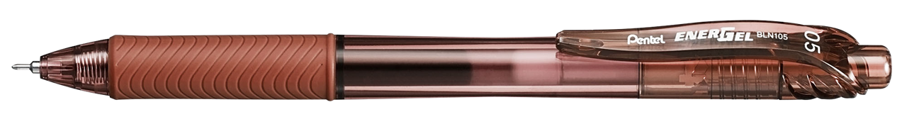 Picture of ปากกาหมึกเจลหัวเข็ม แบบกด เพนเทล (Pentel) Energel X BLN105 สีน้ำตาล