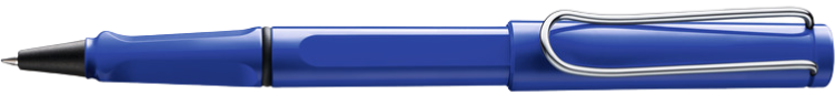 Picture of ปากกา LAMY safari blue [314] Rollerball pen, M63M black, sturdy plastic, shiny blue