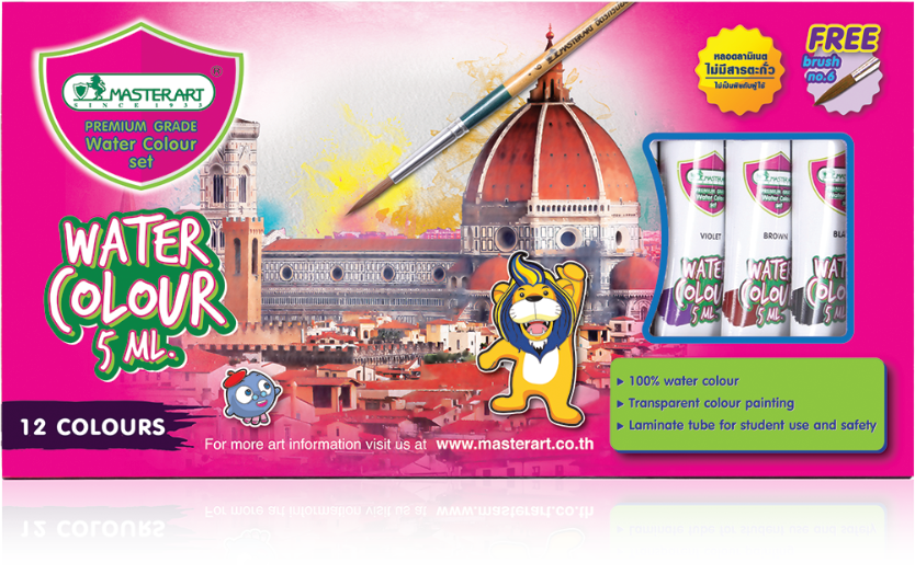 Picture of สีน้ำหลอด มาสเตอร์อาร์ต Master Art 5 มล. 12สี (กล่องกระดาษ)