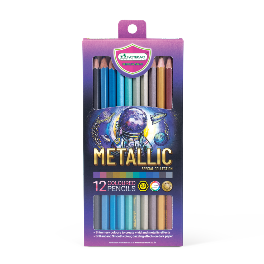 Picture of มาสเตอร์อาร์ต ดินสอสี 12 สี รุ่น เมทัลลิค