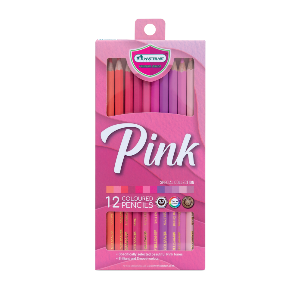 Picture of มาสเตอร์อาร์ต ดินสอสี 12 สี รุ่น Pink