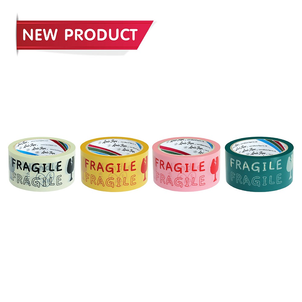 Picture of หลุยส์ เทปพิมพ์ลาย "Fragile/Handle with Care" เหลือง/แดง