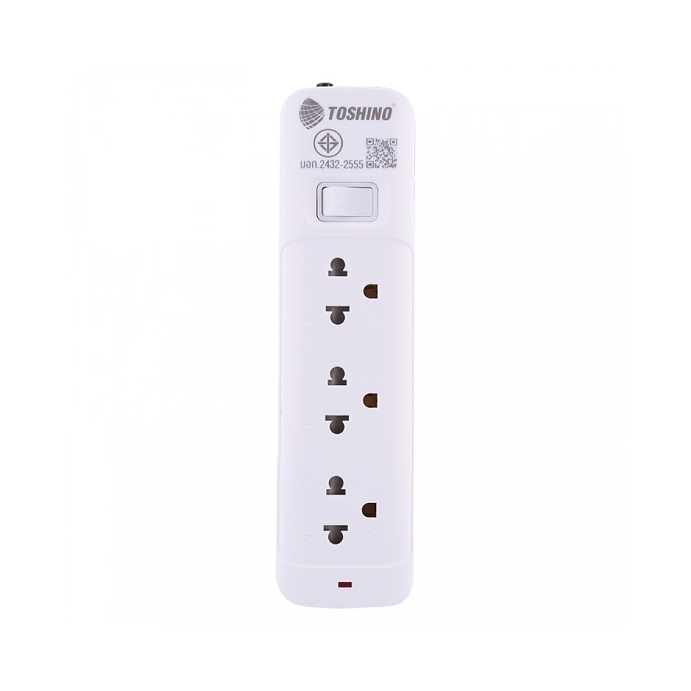Picture of รางปลั๊กไฟโตชิโน SO-33 3จุด,1สวิทช์,3เมตร (มอก) 10A/2300W