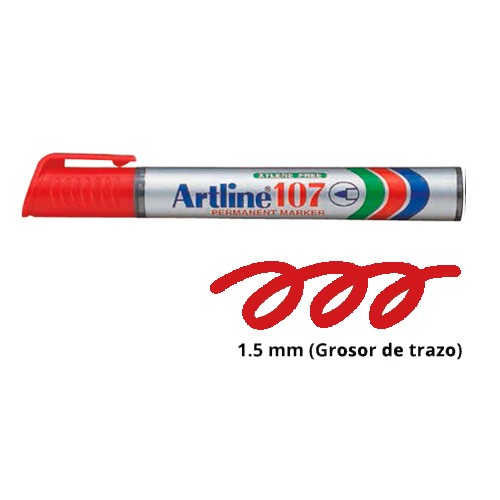 Picture of ปากกาเคมี อาร์ทไลน์ EK-107 หัวกลม แดง