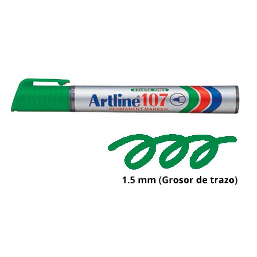 Picture of ปากกาเคมี อาร์ทไลน์ EK-107 หัวกลม เขียว
