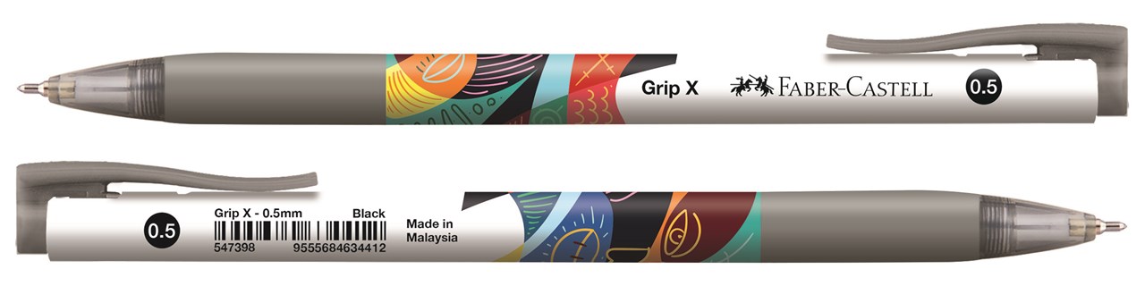 Picture of ปากกาลูกลื่น เฟเบอร์คาสเทล (Faber Castell) GRIP X5, 0.5 ดำ