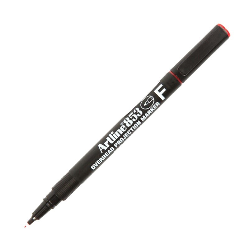Picture of ปากกาอาร์ทไลน์ EK-853, แดง 0.5 มม. ลบไม่ได้ เขียนแผ่นใส