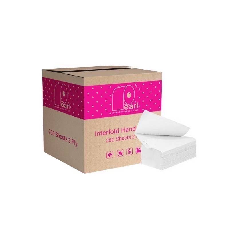 Picture of กระดาษเช็ดมือชนิดแผ่น2ชั้น L-FOLD PEARL,(Virgin),(250x24แพ็ค)