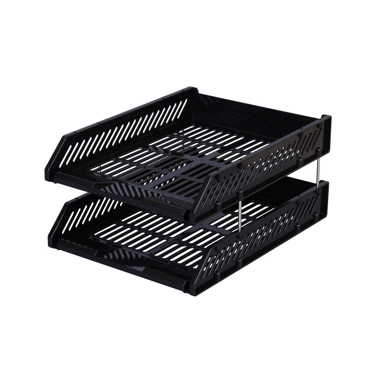 รูปภาพของ ตราช้าง ถาดเอกสารพลาสติก 2ชั้น ดำ Document Tray