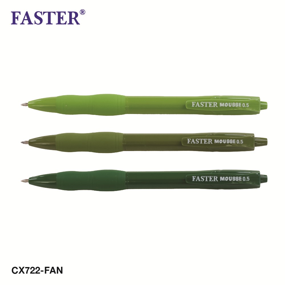รูปภาพของ Faster ปากกาหมึกเจล มัทฉะ 0.5 คละสีเขียว CX722-FAN